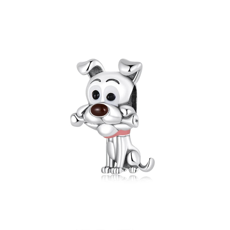 Cute Dog Charms in Silver