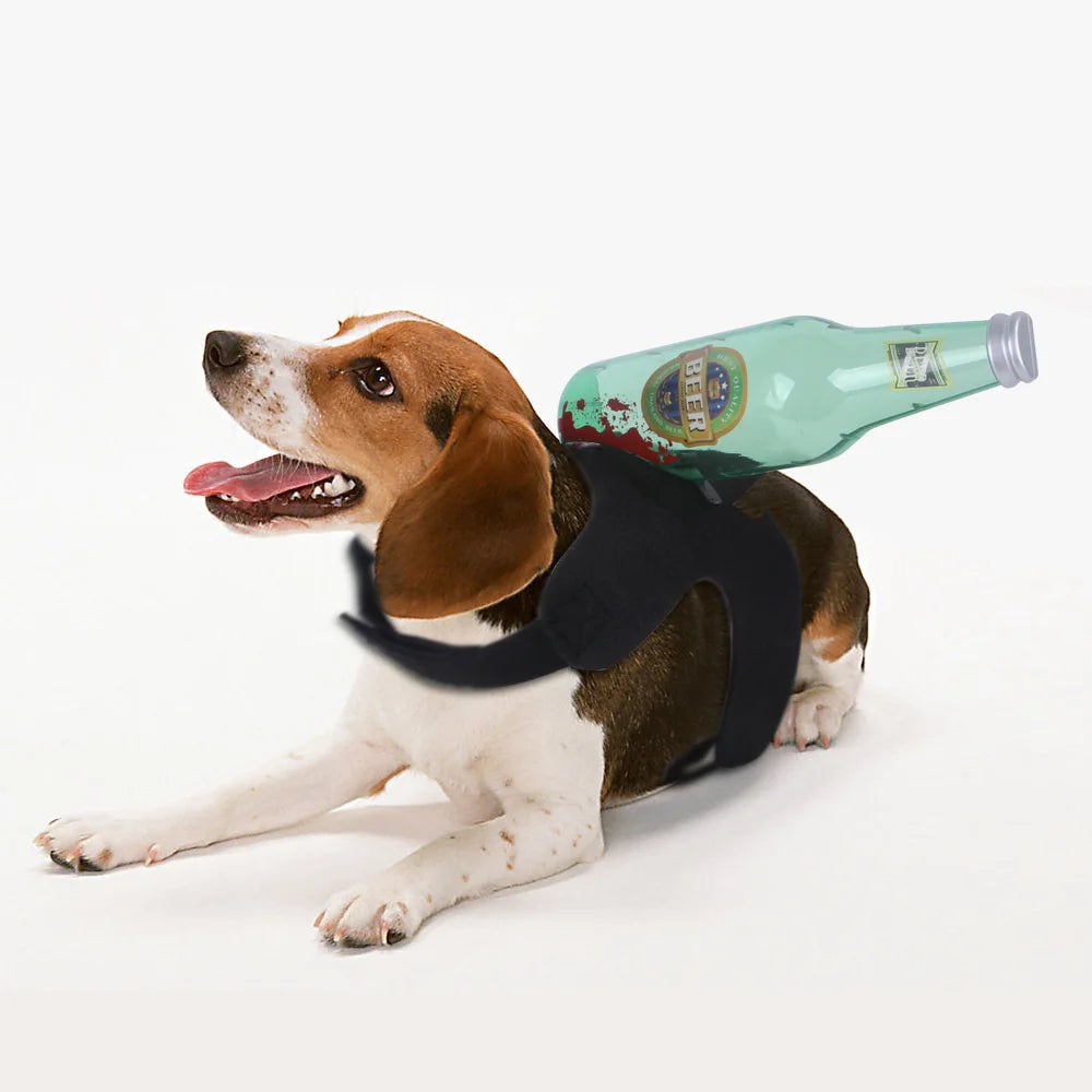 Funny Dog Halloween Costumes in Green Bottle