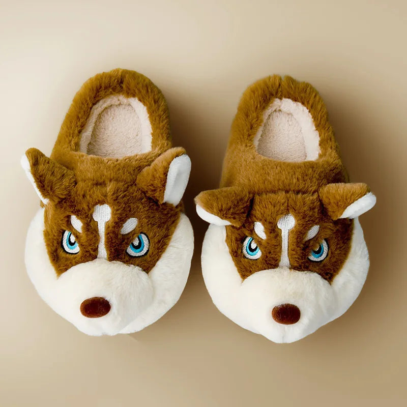 Husky Slippers in Brown Slipper