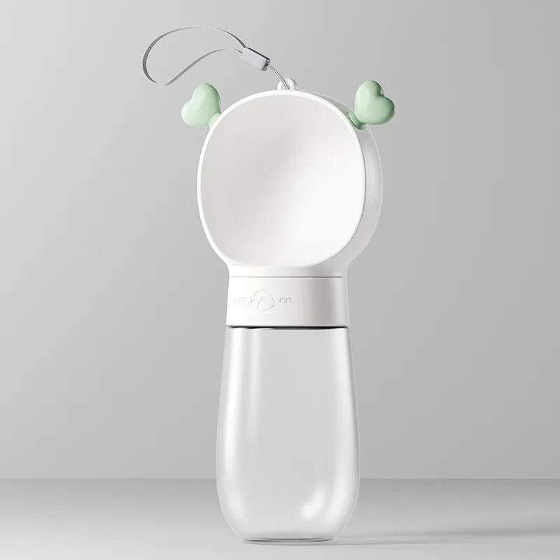 Dog Travel Water Bottle in White