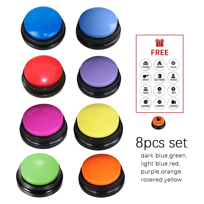 Talking Buttons For Dogs in 8Pcs Set