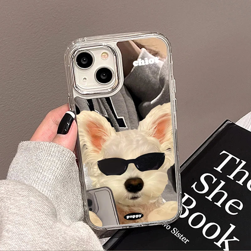 Dog Mirror Phone Case For iPhone
