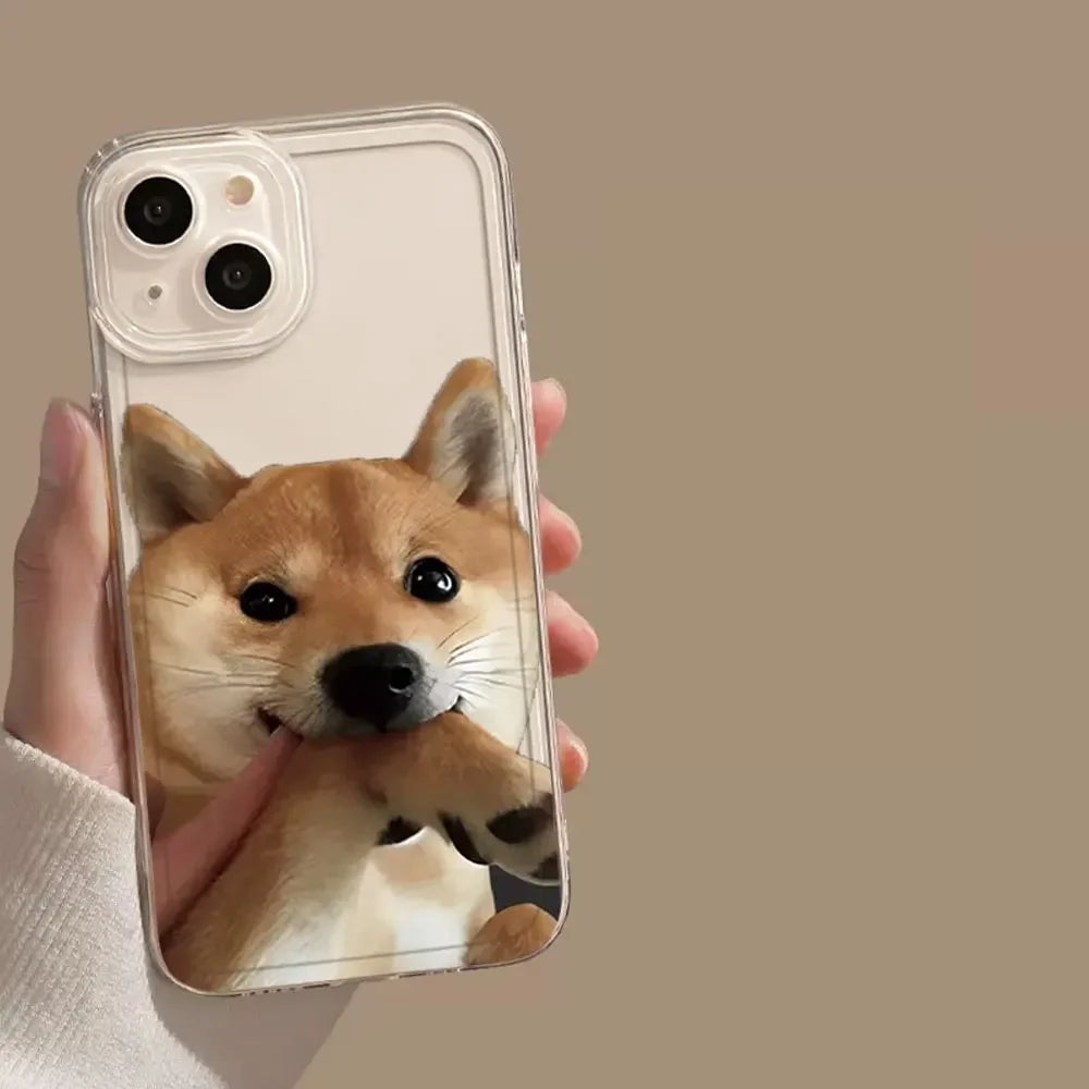 Shiba Inu Phone Case in Shiba Is Eating His Paw