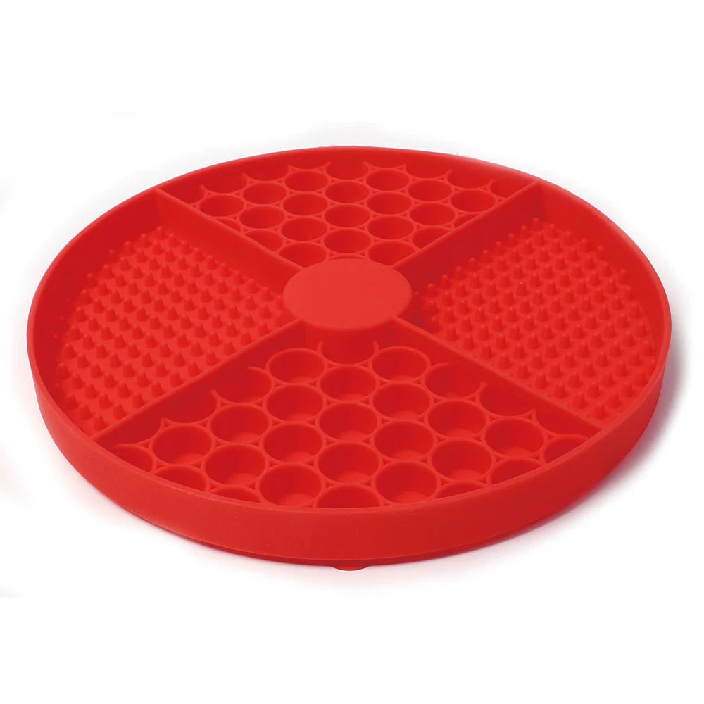 Slow Feed Dog Bowl For Wet Food in Red