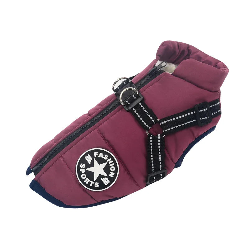Built-in harness: Say goodbye to the hassle of separate harnesses. This jacket comes with a built-in harness, making it easy to clip your dog's leash and take them for a walk without any additional equipment.