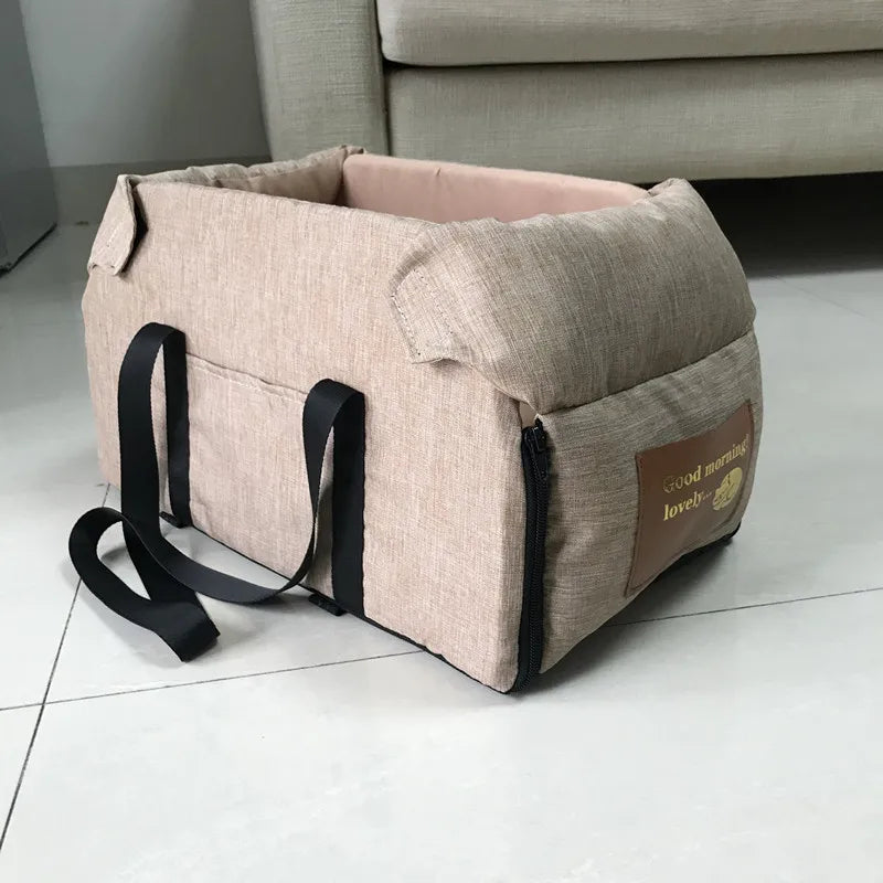 Car Seat For A Small Dog in Khaki