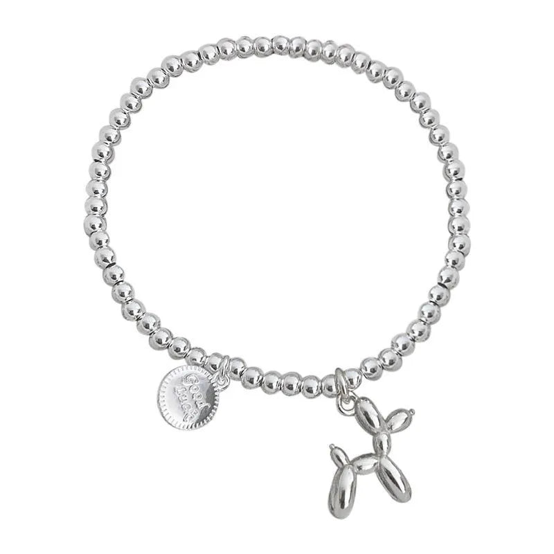 Balloon Dog Bracelet in Silver