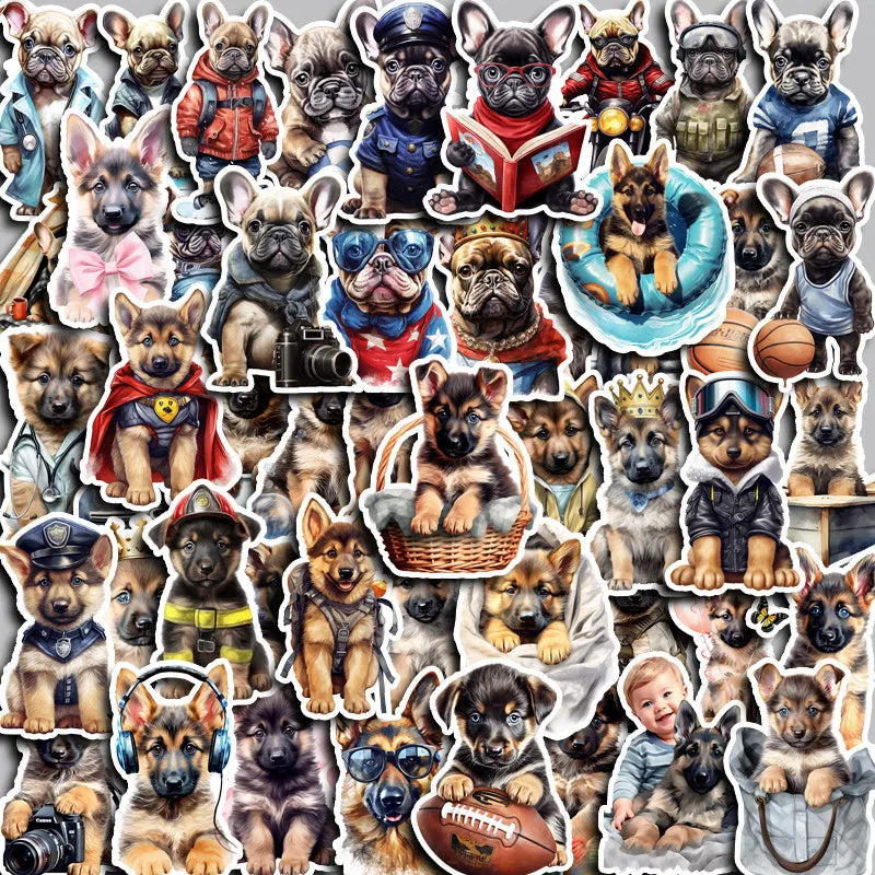 German Shepherd Stickers in 50Pcs