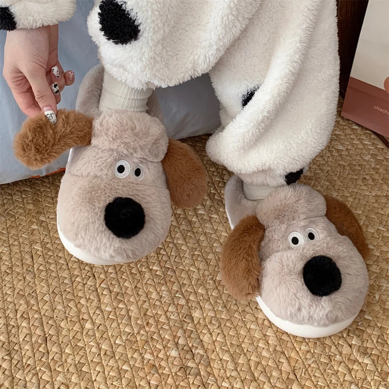 Puppy Dog Slippers in Baotou Khaki