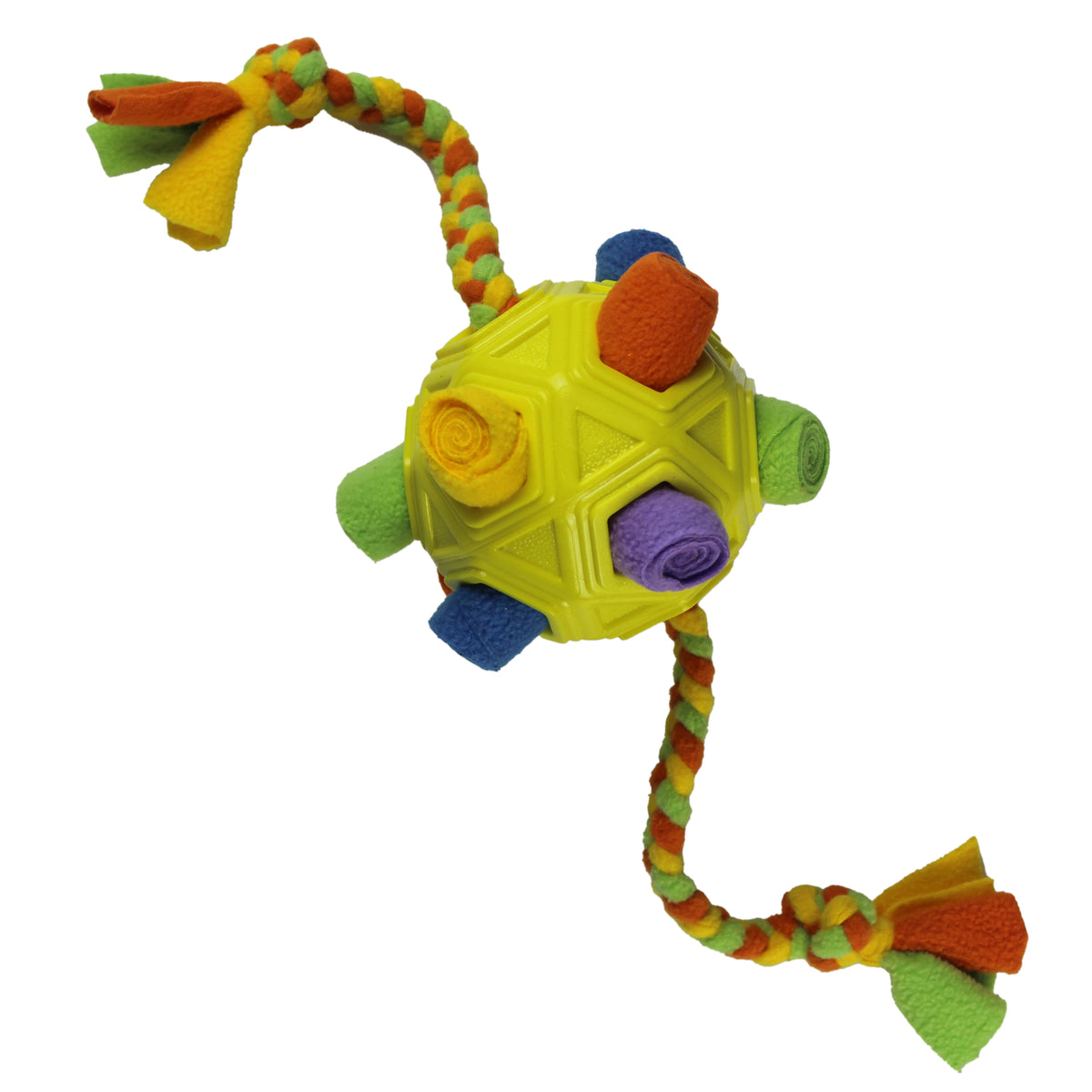 Puzzle Toys For Dogs in Yellow With 2 Braid