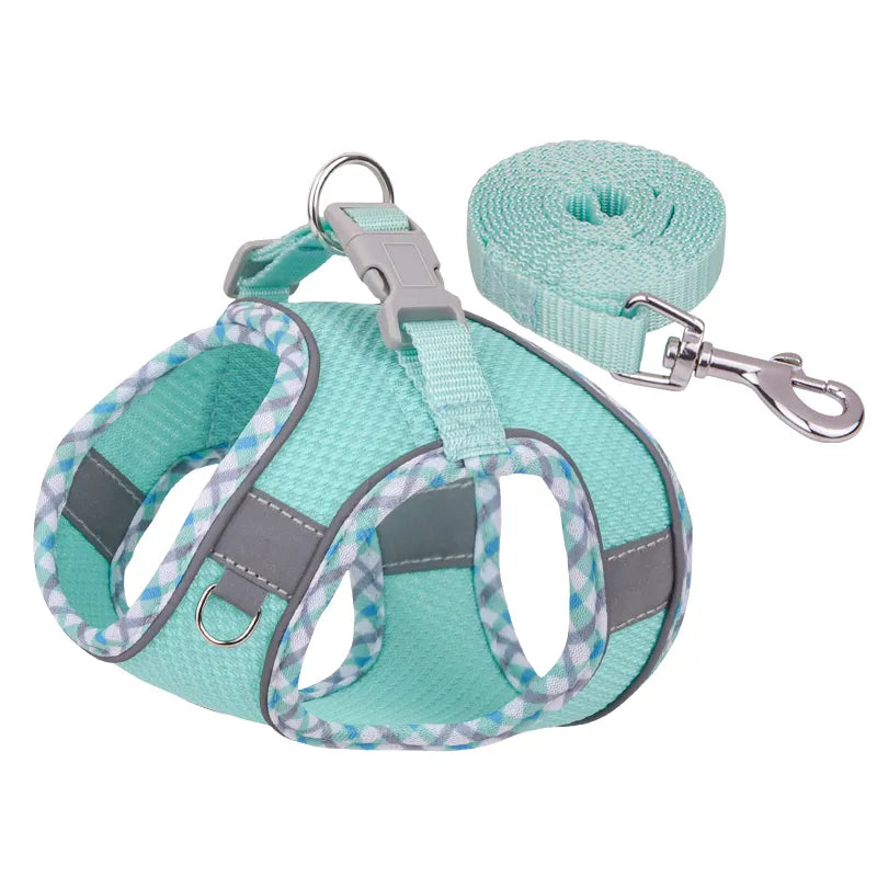 Dog Harness With Reflective in Green