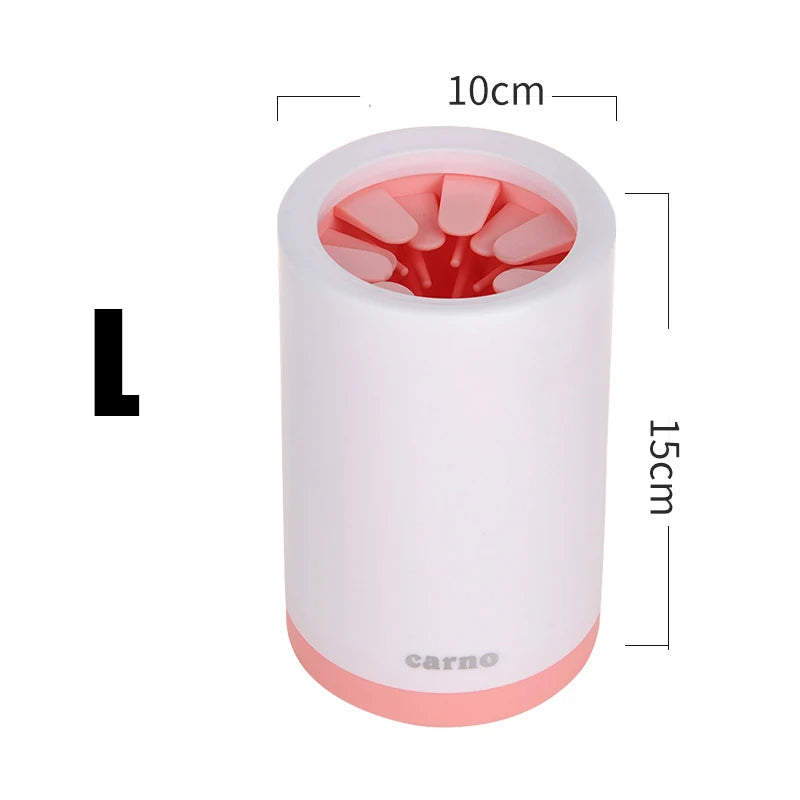 Dog Paw Cleaning Station in Pink large