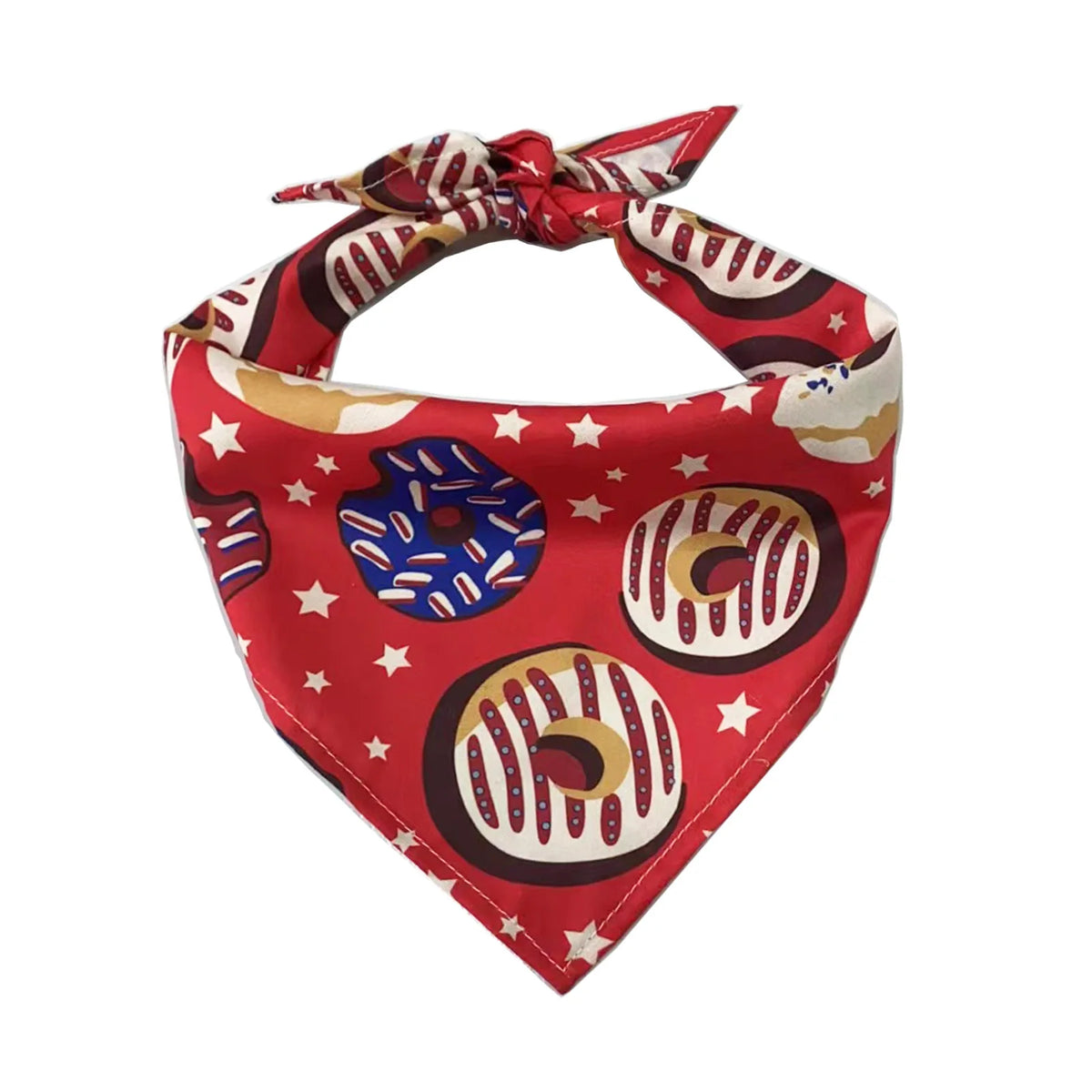 Dog Bandana in Red Donut