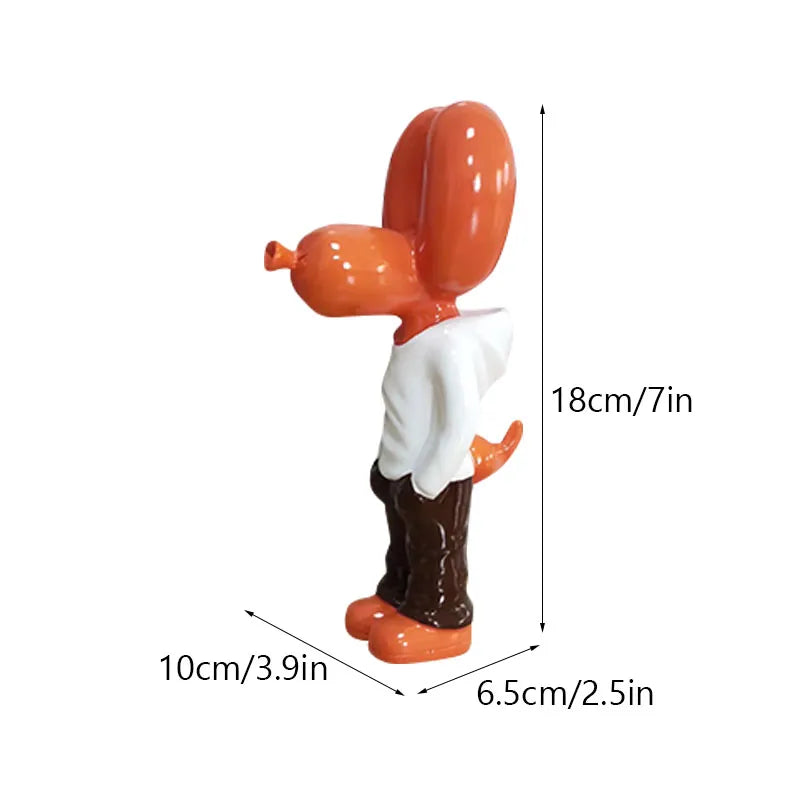 Cute Balloon Dog in Orange