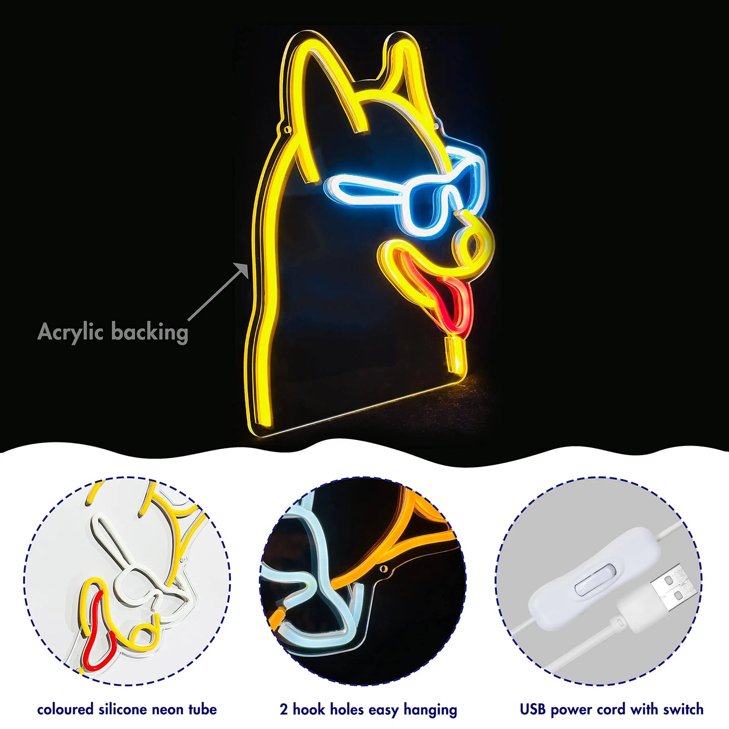 Dog Neon Sign For Wall Decor