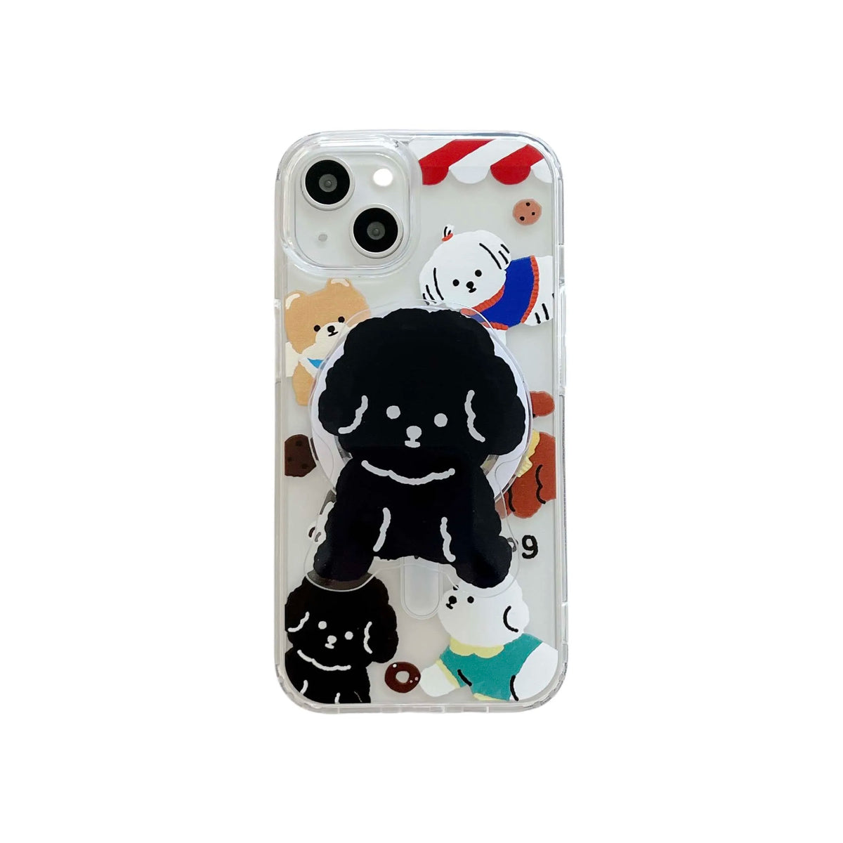 Magnetic Phone Cases Dog in With stand holder (Poodle)