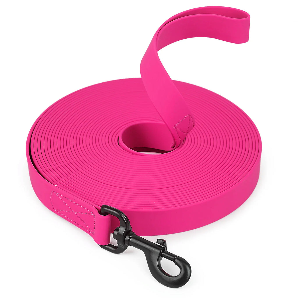 Waterproof Dog Leash in Rose Red