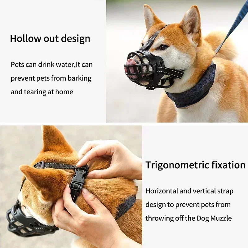Prevents unwanted behaviors: The muzzle effectively prevents random biting, chewing, licking, and barking, providing you with peace of mind during travel.