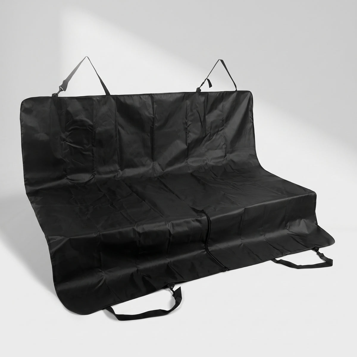 Back Seat Car Cover for Dogs, studio photo on a light grey background