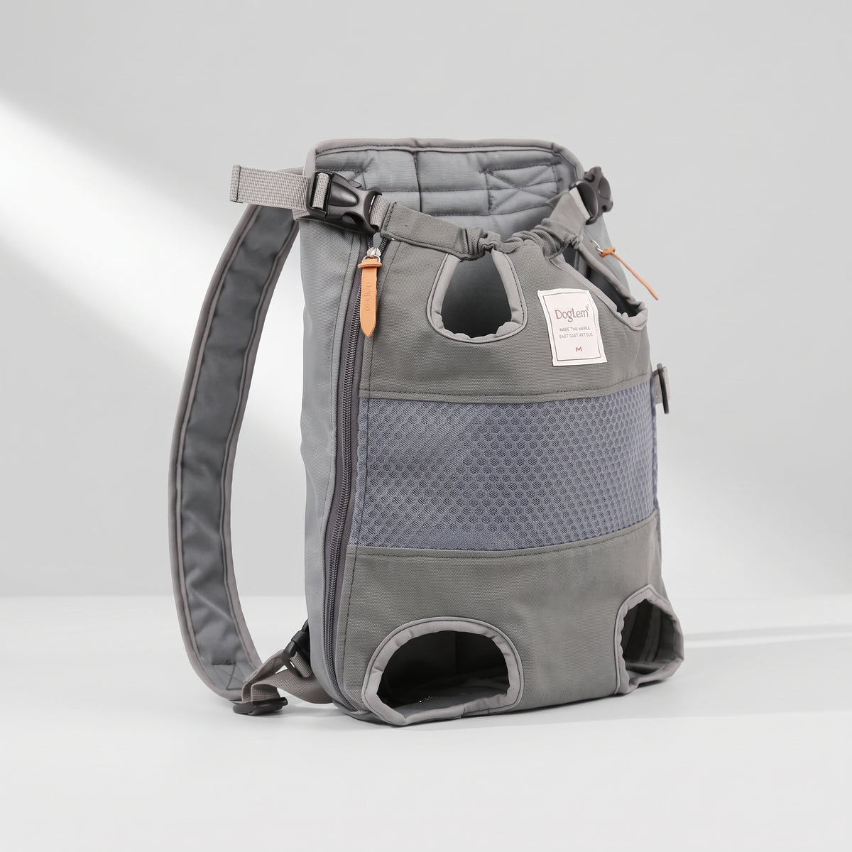 Backpack To Carry Dog, studio photo on a light grey background