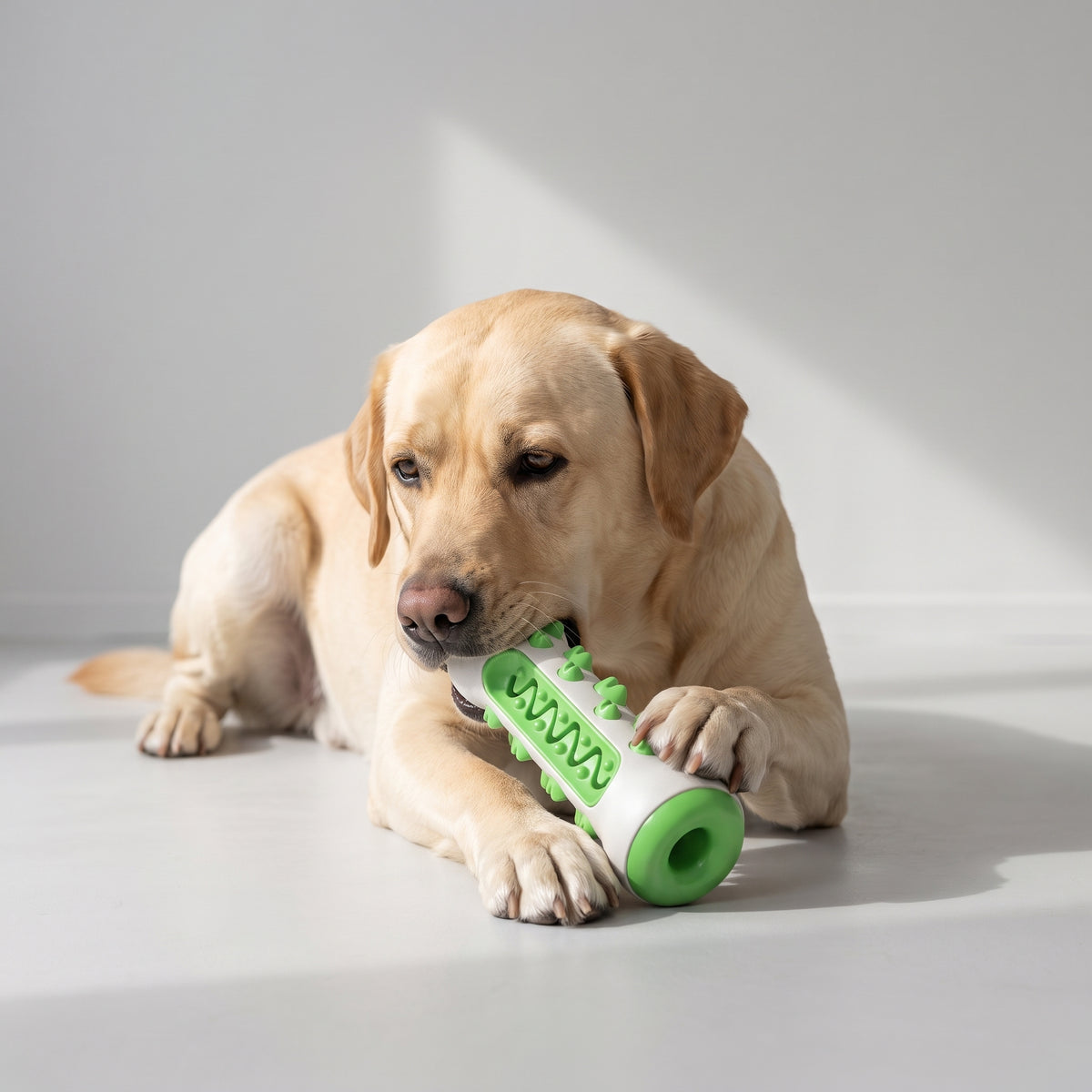 Durable Chew Toys for Dogs, Dental Clean with a Labrador, studio photo
