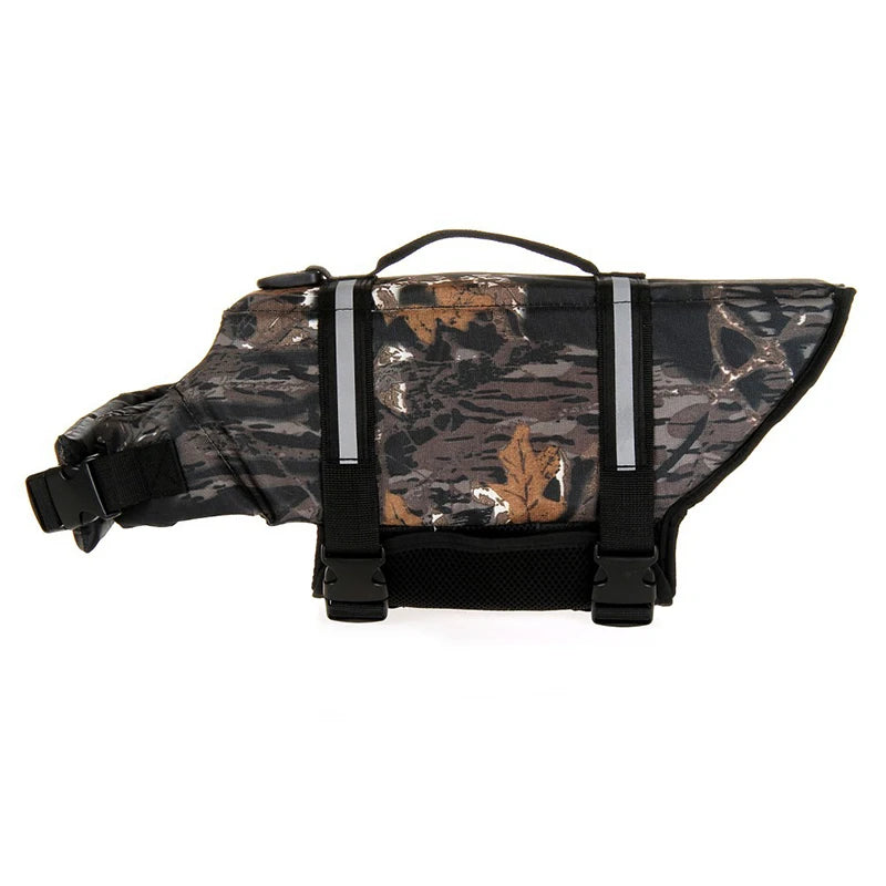 Camo Dog Life Jacket in Dark Camouflage