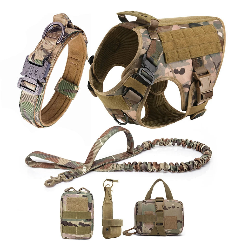 Camouflage Dog Harness in Camouflage Full Set
