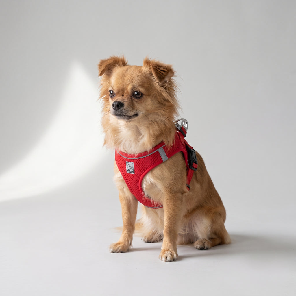 Comfort Dog Harness with a chihuahua, studio photo
