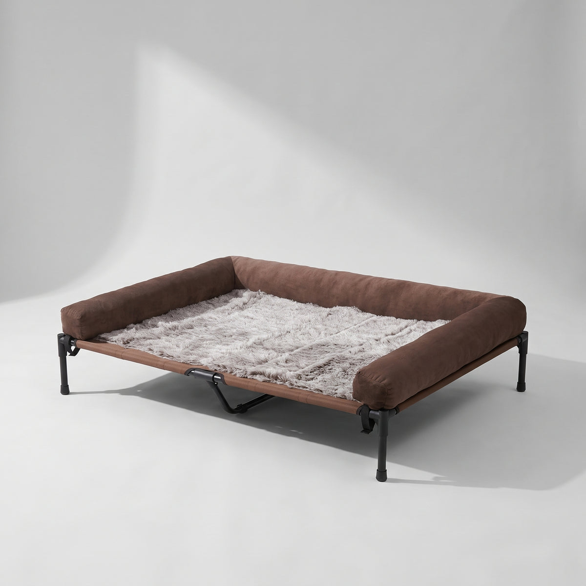 Cooling Elevated Dog Bed, studio photo on a light grey background