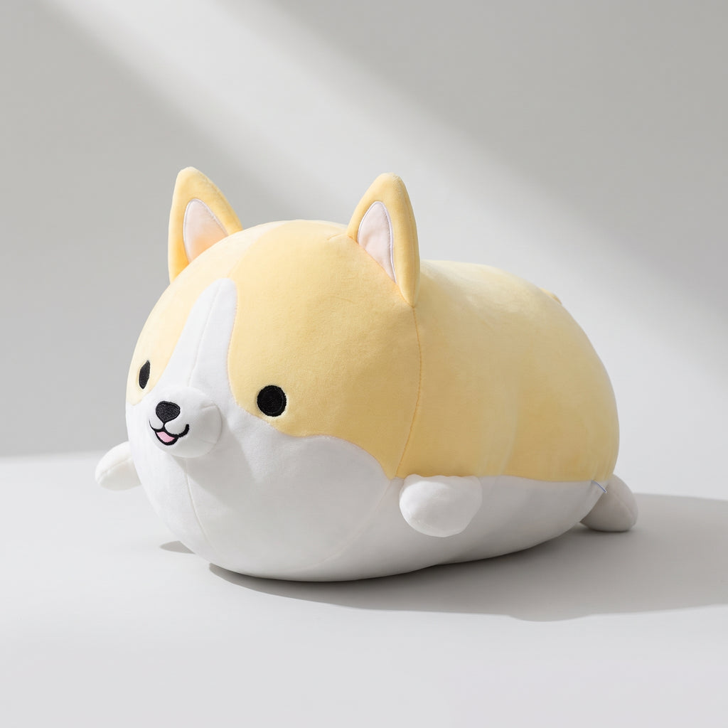 Corgi Plush, studio photo on a light grey background