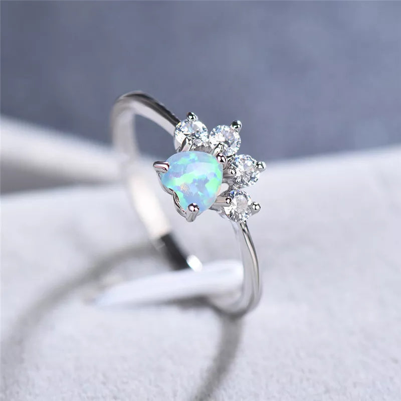 Crystal Dog Paw Ring