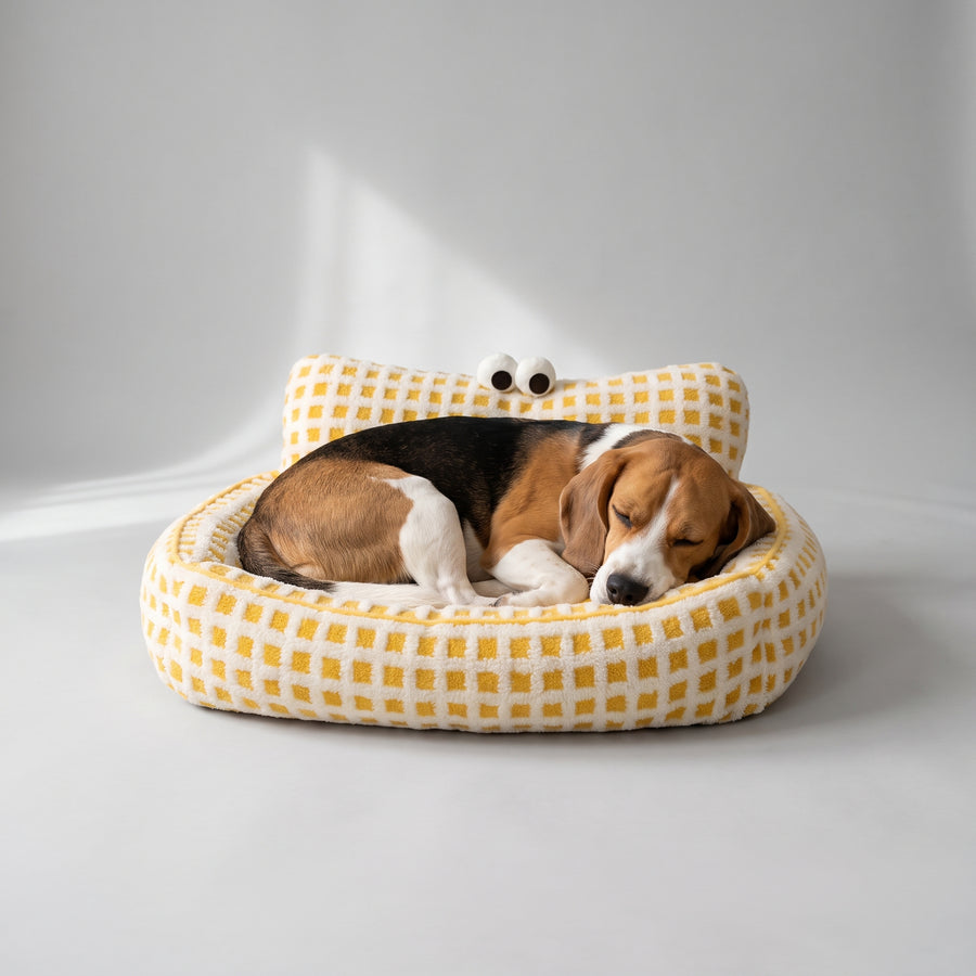 Material: Made of 100% Cotton, our Cute Dog Bed offers a soft, cozy, and safe sleeping space for your furry friend.