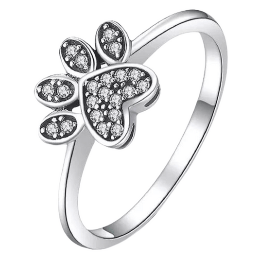 Diamond Dog Paw Ring