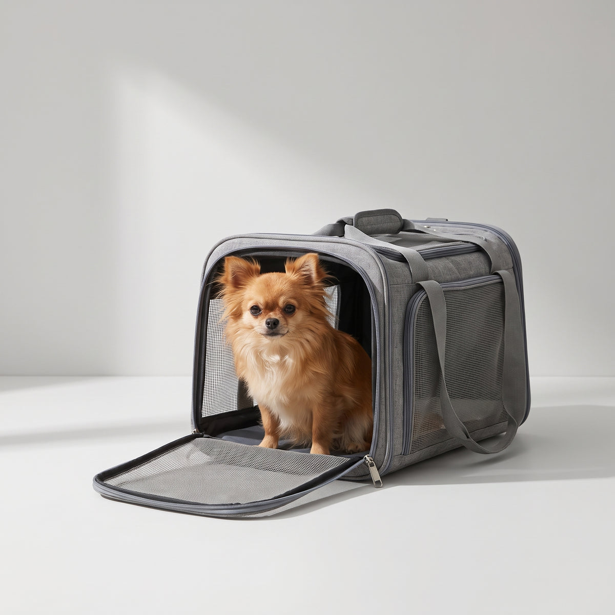Dog Bag Carrier with a chihuahua, studio photo