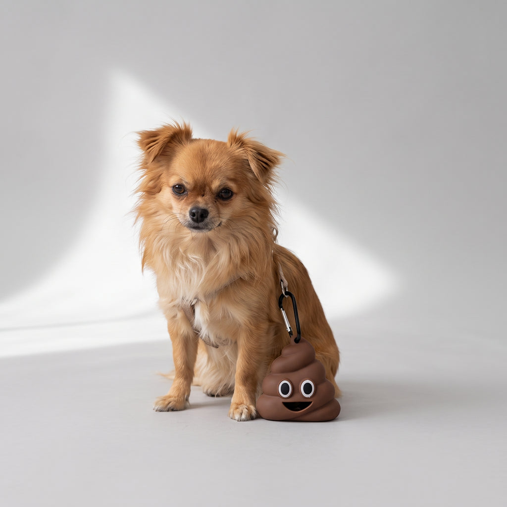 Dog Bag Dispensers with a chihuahua, studio photo