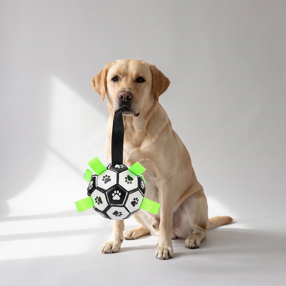 Dog Ball with a Labrador, studio photo