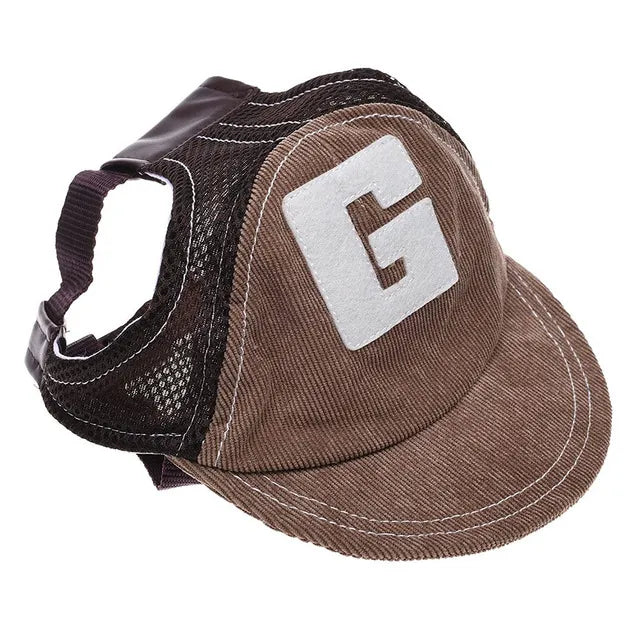 Dog Baseball Cap in Brown