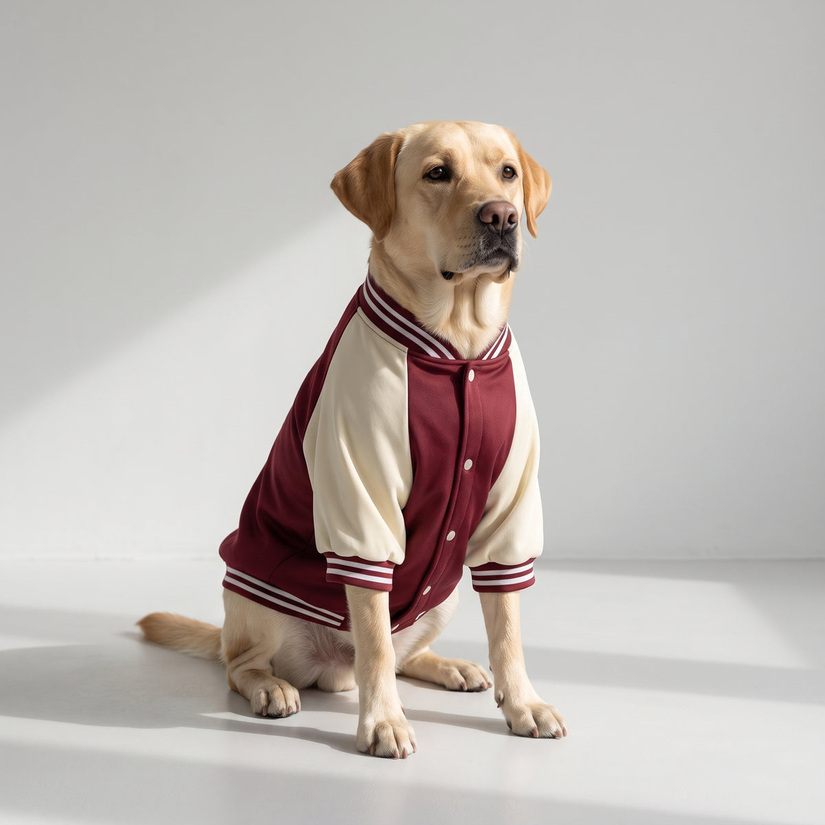 Dog Baseball Shirt with a Labrador, studio photo