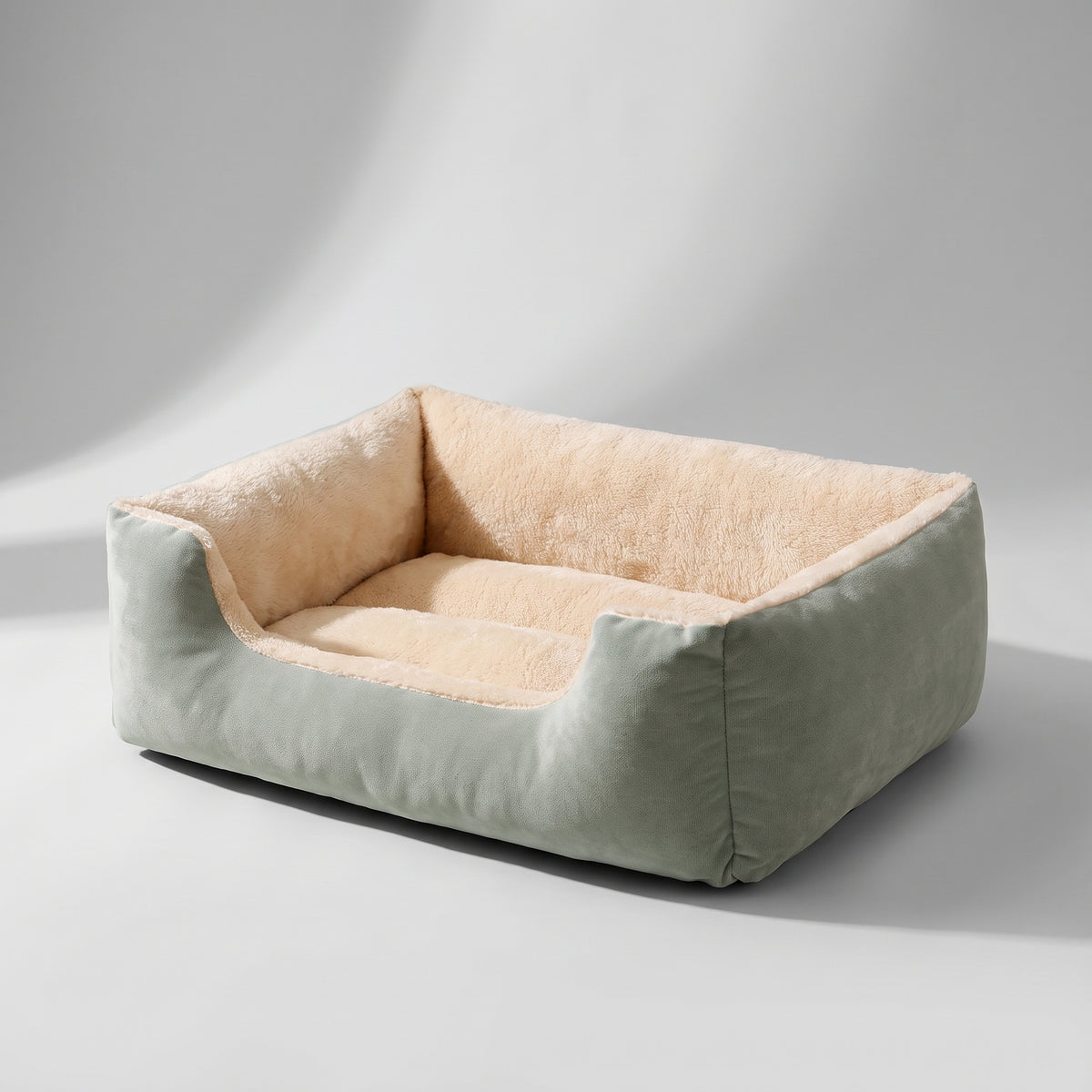 Dog Beds Puppies, studio photo on a light grey background