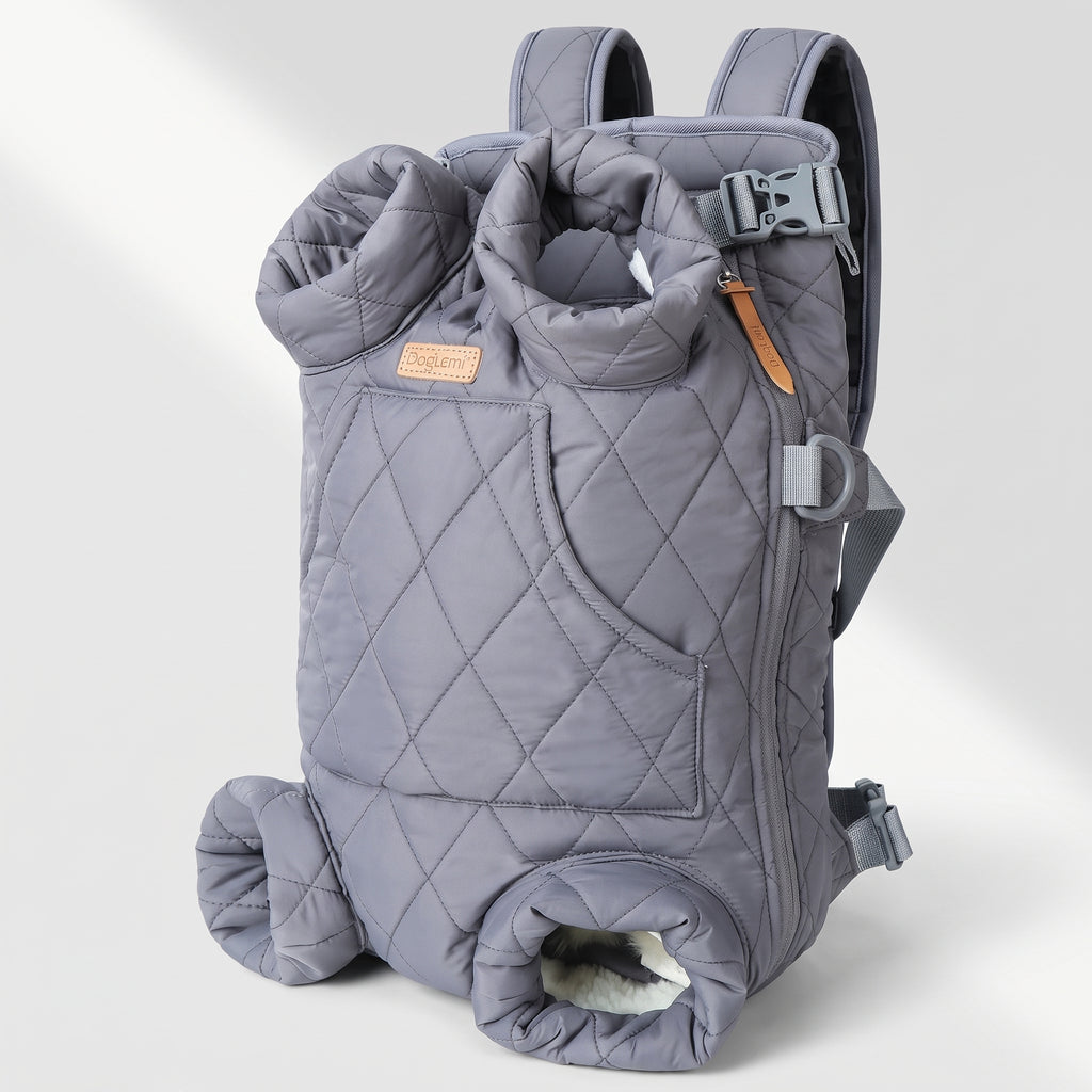 Dog Carrier Backpacks, studio photo on a light grey background