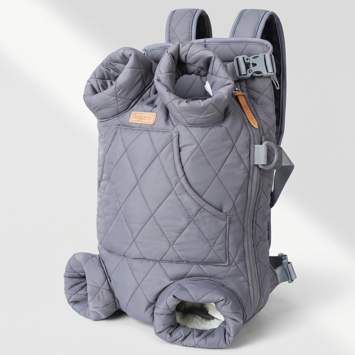 Dog Carrier Backpacks, studio photo on a light grey background
