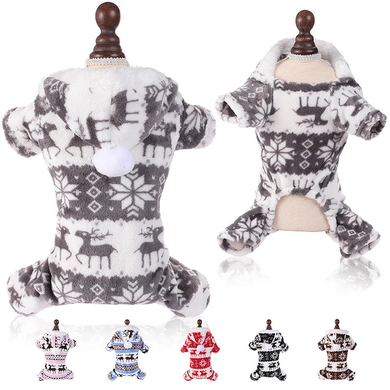 Dog Christmas Pajamas in Gray