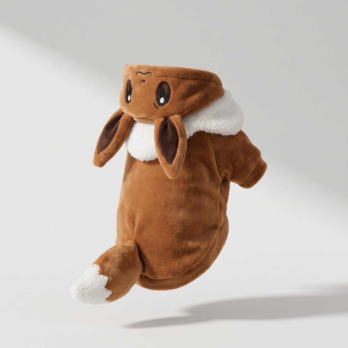 Dog Fox Costume, studio photo on a light grey background