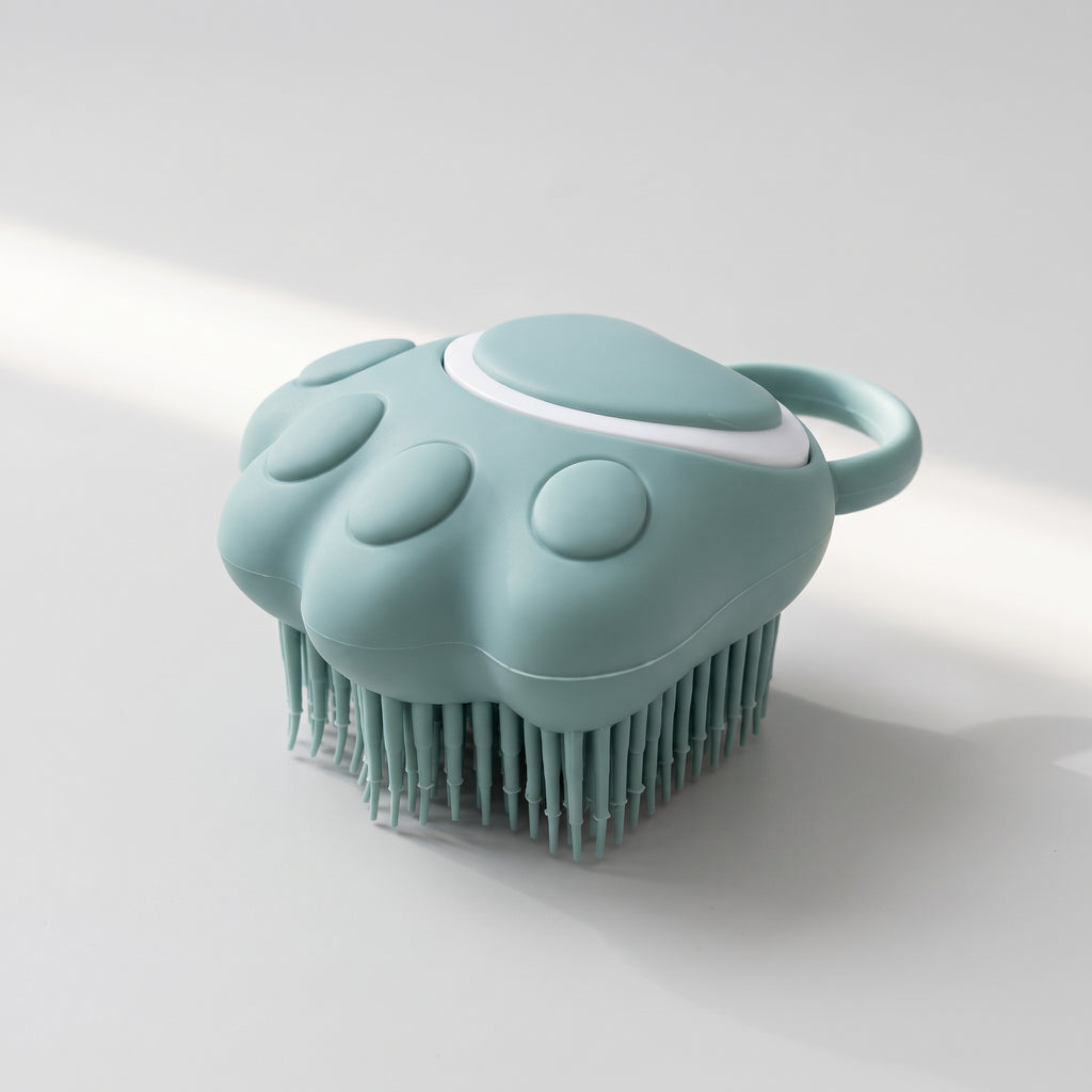 Dog Grooming Brush, studio photo on a light grey background