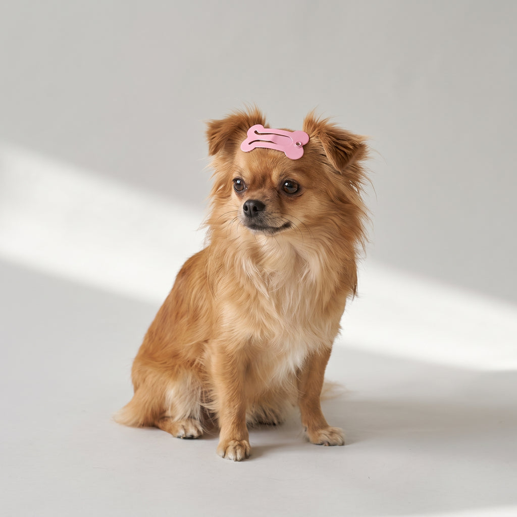 Dog Hairpin with a chihuahua, studio photo