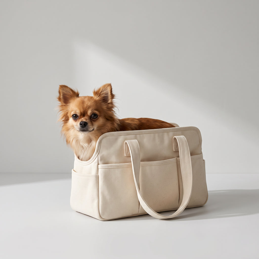Dog Handbag with a chihuahua, studio photo