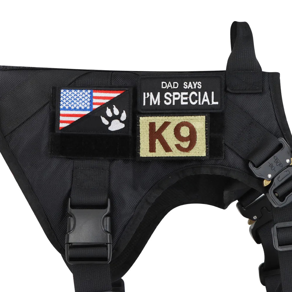 Dog Harness Patches Dad