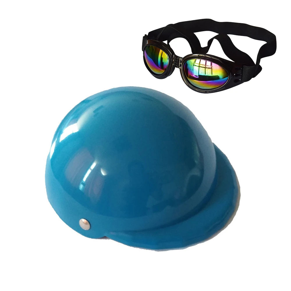 Dog Helmet For Motorcycle in Blue
