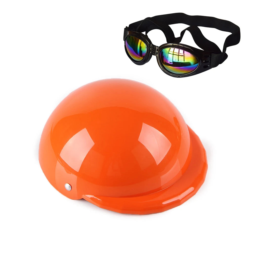 Dog Helmet For Motorcycle in Orange