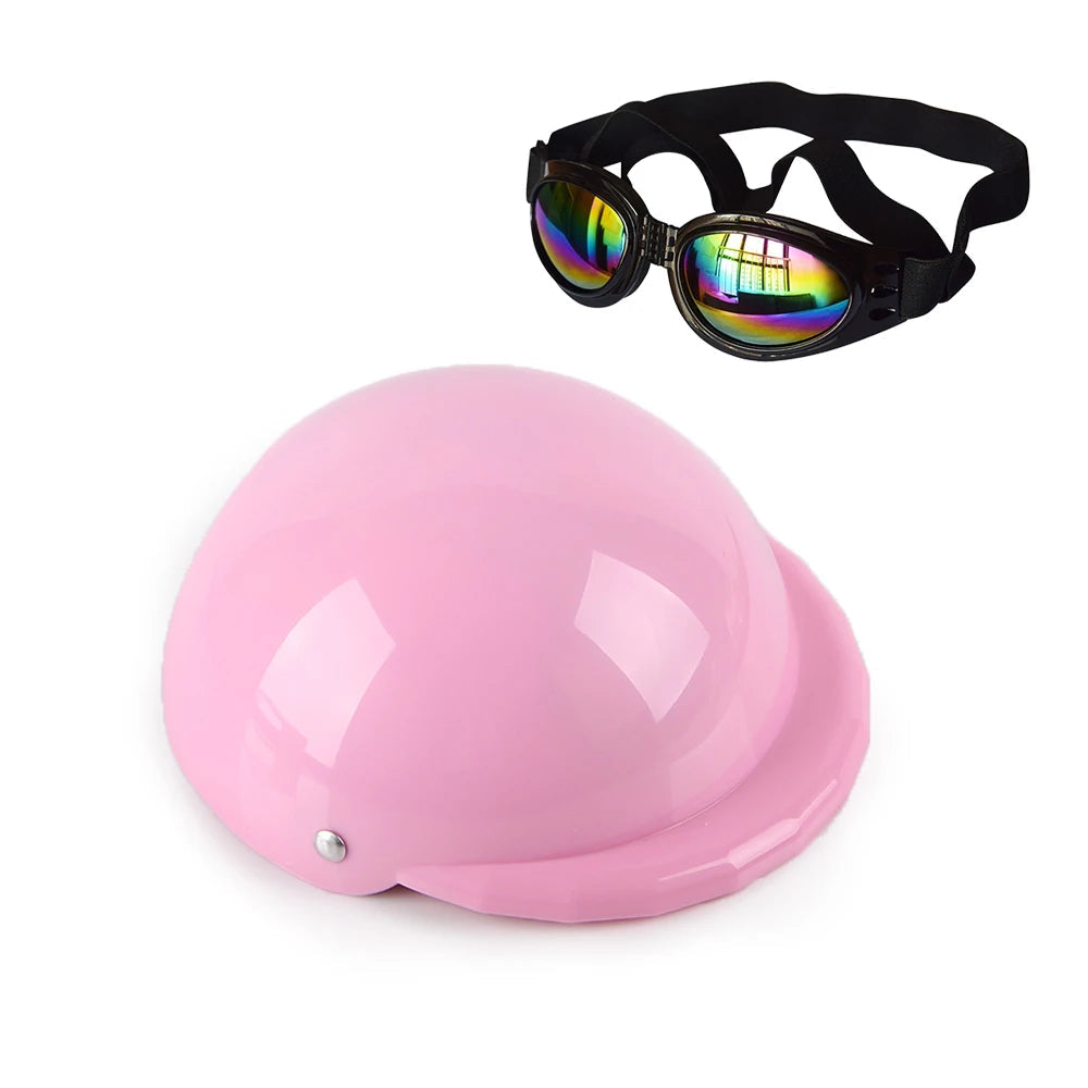 Dog Helmet For Motorcycle in Pink